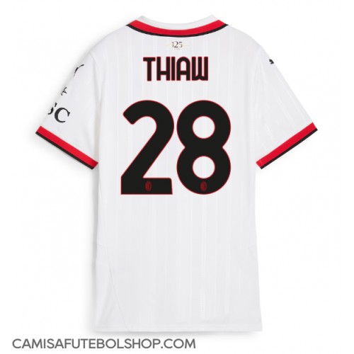 Camisa de time de futebol AC Milan Malick Thiaw #28 Replicas 2º Equipamento Feminina 2024-25 Manga Curta